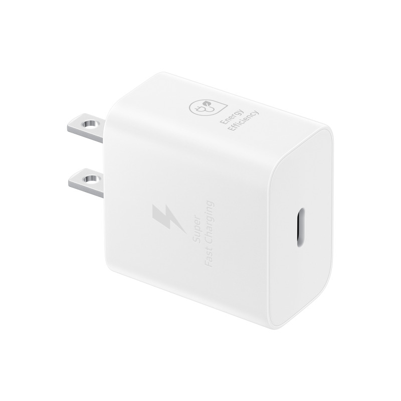 Adaptador de corriente Samsung  EP-T2510NWEGMX 25W USB tipo C  120 V AC, 230 V AC Entrada - 5 V DC/3A, 9 V DC salida / Blanco