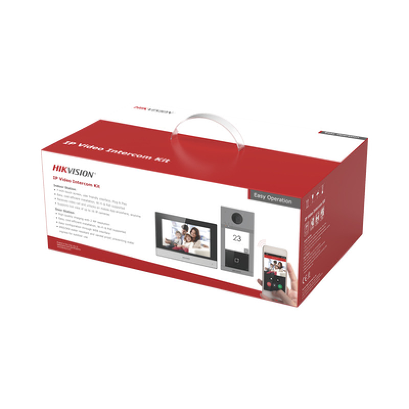 Kit de Videoportero IP PoE Estandar con llamada a App de Smartphone HikConnect / Apertura con Tarjeta MIFARE / Frente de calle IK08  IP65 / Soporta 2 puertas image 3
