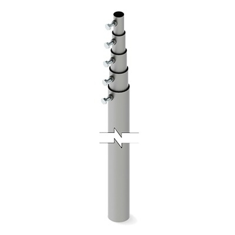 Mástil telescópico de 15 m 492 ft Compuesto por 5 Secciones Concéntricas requiere accesorios de instalación image 3