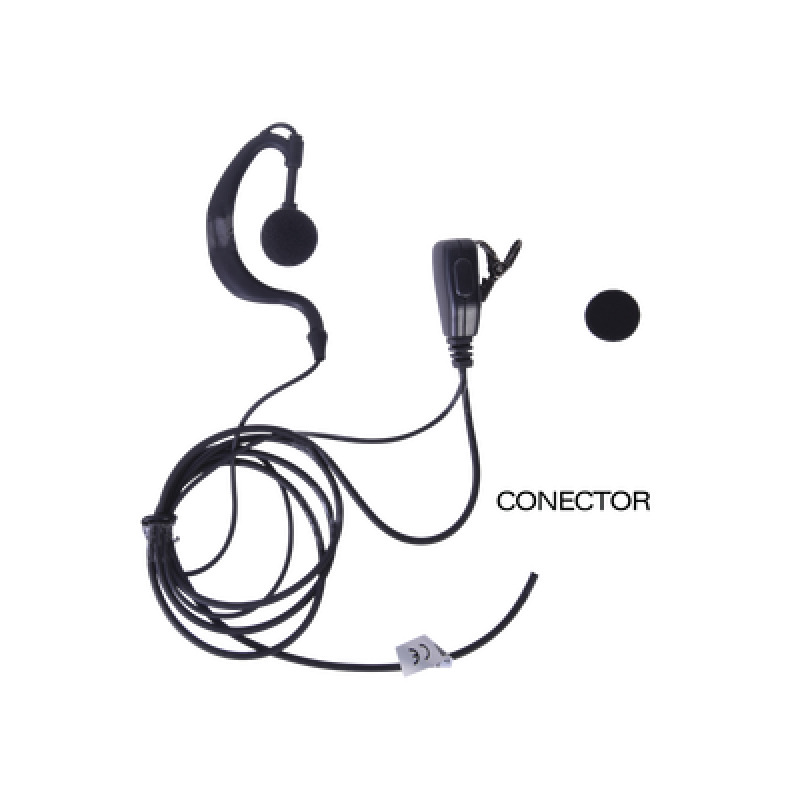 Micrófono audífono de solapa ajustable al oído para KENWOOD TK3230/ 3000/ 3402/ 3312/ 3360/ 3170 NX240/ 340/ 220/ 320/ 420