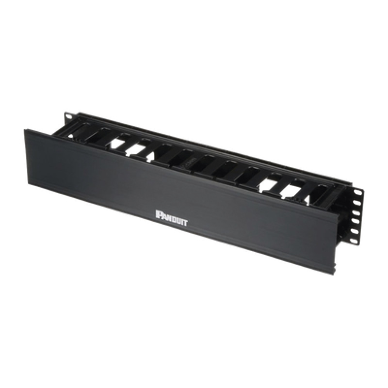 Organizador de Cables Horizontal PatchLink Sencillo Solo Frontal Con Tapa Extendida Para Rack de 19in 2UR image 4