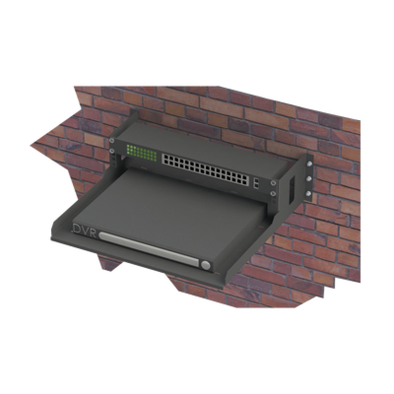 Rack Abierto de Montaje en Pared de 19in de 2 Unidades de Rack con Charola de 460 mm de Profundidad Se envía el Gabinete Armado