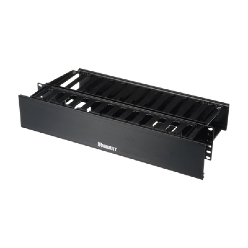 Organizador de Cables Horizontal PatchLink Doble Frontal y Posterior Con Tapa Extendida Para Rack de 19in 2UR image 3
