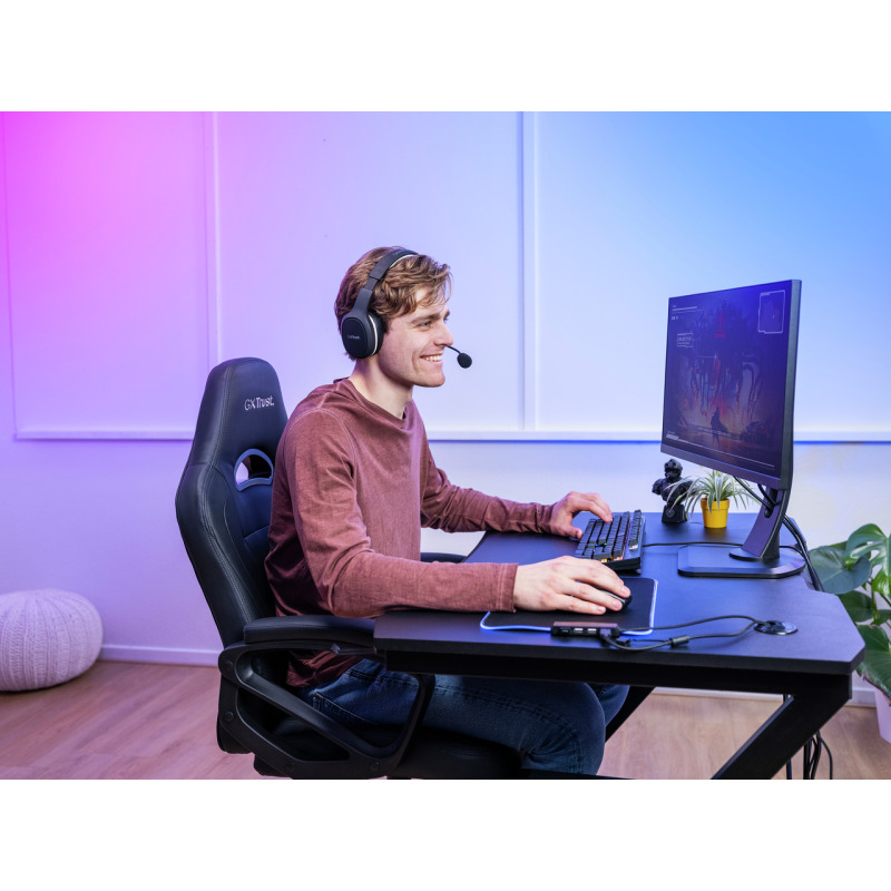 MOUSE PAD TRUST GXT (23646) 765 GLIDE FLEX RGB, BORDES CON ILUMINACION RGB, 4 USB+D66 image 5