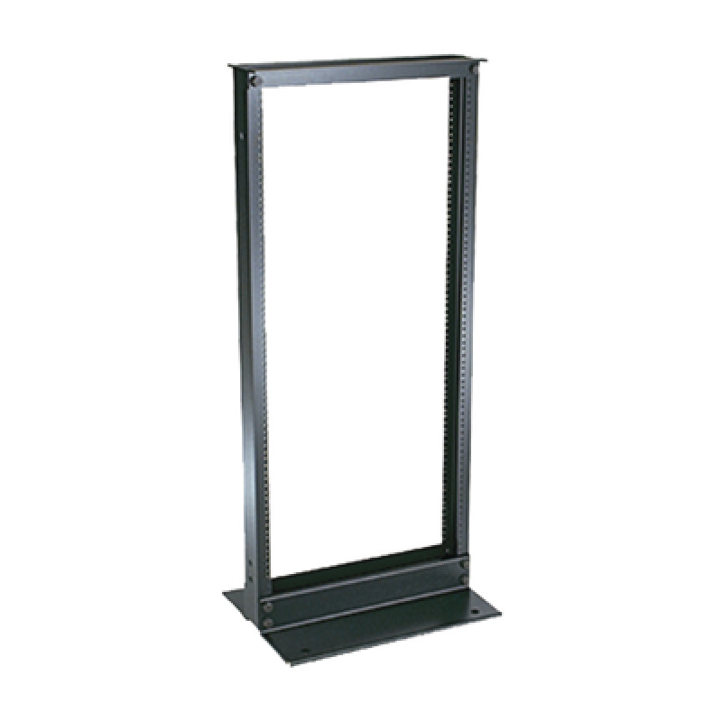 Rack de Dos Postes Estándar de 19 in Rieles Numerados y Roscados 1224 Fabricado en Aluminio 24 Unidades de Rack Color Negro image 4