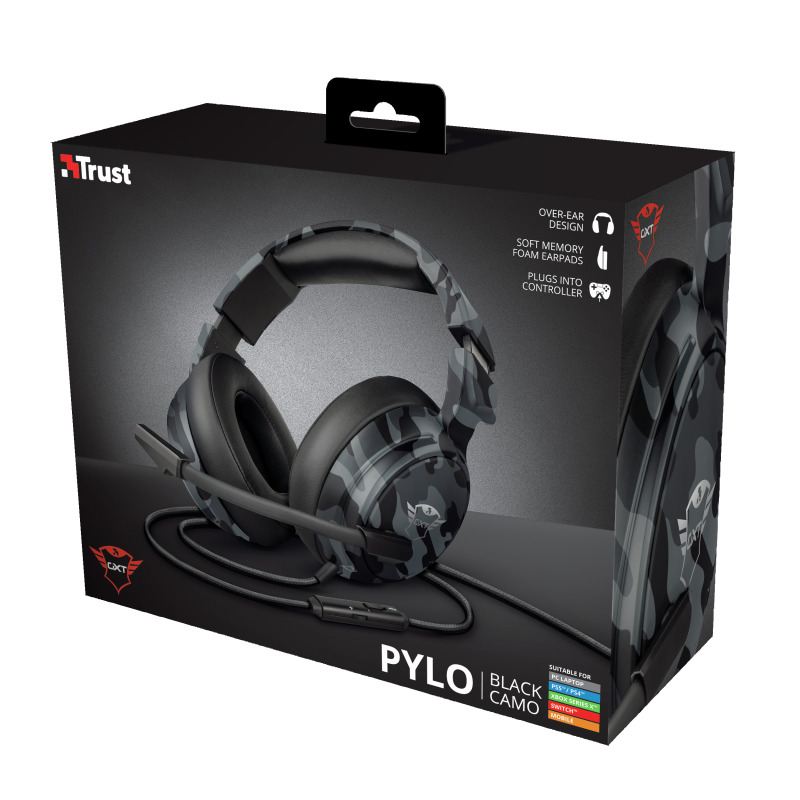 AUDIFONOS TRUST GXT (23939) 433 PYLO MULTIPLATFORM GAMING HEADSET CAMO BLACK ,PC, XBOX,PS5,SWITCH image 7