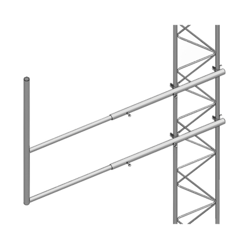 Brazo tipo F para tramos STZ30 galvanizado por electrólisis