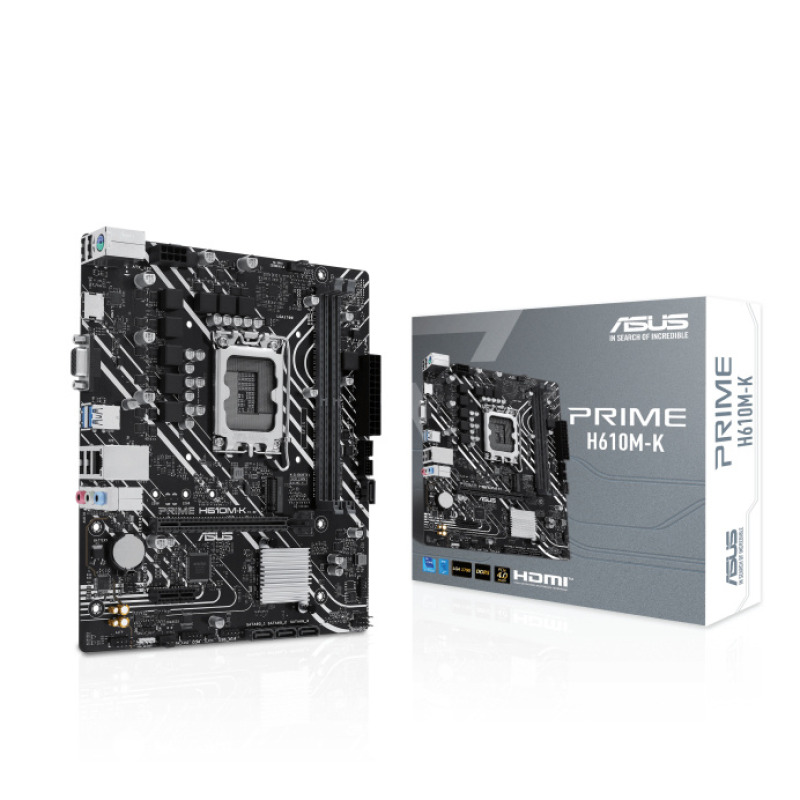 MOTHERBOARD ASUS (PRIME H610M-K) SOCKET 1700 12A,2*DDR5,HDMI,VGA,PCIE-4.0,MICRO ATX image 2