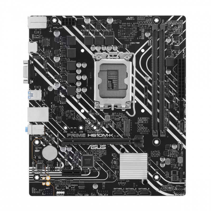 MOTHERBOARD ASUS (PRIME H610M-K) SOCKET 1700 12A,2*DDR5,HDMI,VGA,PCIE-4.0,MICRO ATX image 4