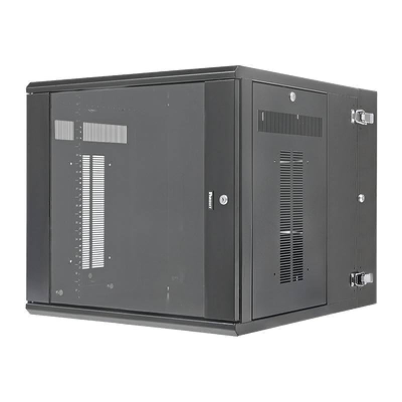 Gabinete PanZone de Montaje en Pared de 19in Puerta con Ventana de Seguridad 12 UR 762mm de Profundidad Color Negro