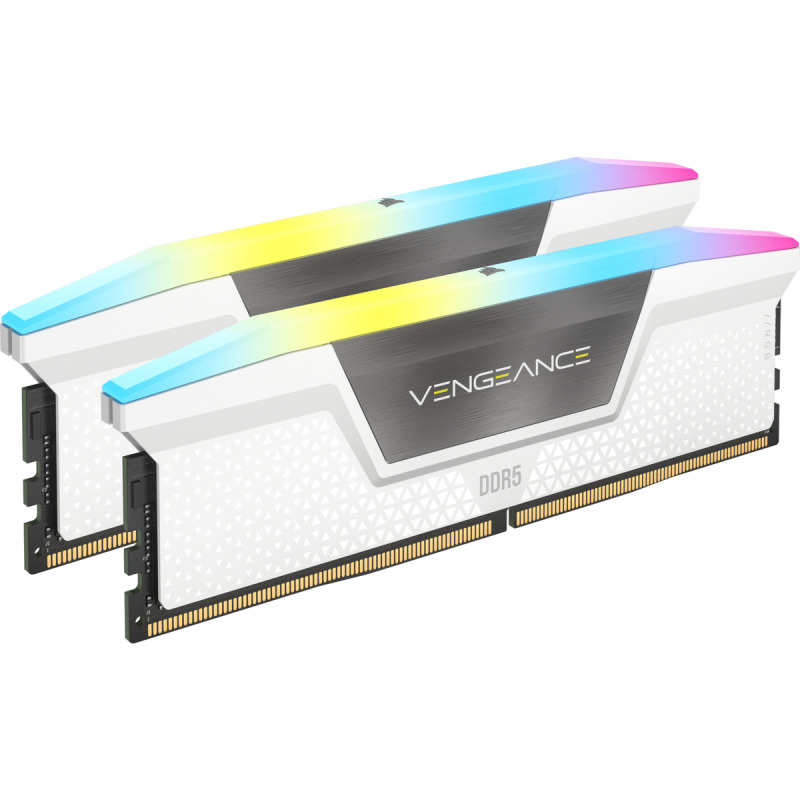 MEMORIA RAM CORSAIR DDR5 UDIMM  VENGEANCE RGB  64GB (2 X 32GB) 5200 MHZ C40  WHITE