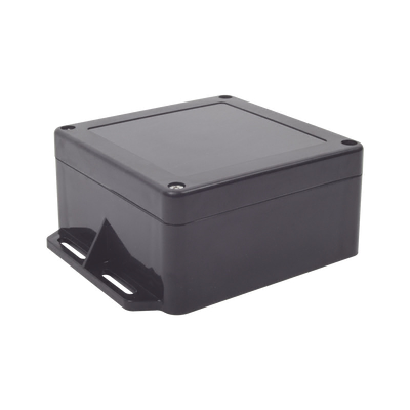 Gabinete Plástico Negro para Exterior IP65 de 120 x 120 x 60 mm Cierre por Tornillos