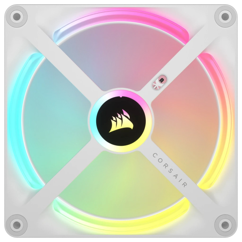 VENTILADOR GABINETE CORSAIR (CO-9051008-WW) ICUE LINK QX140 RGB,2 FAN,140MM,DOMO MAGNETICO,BLANCO image 4