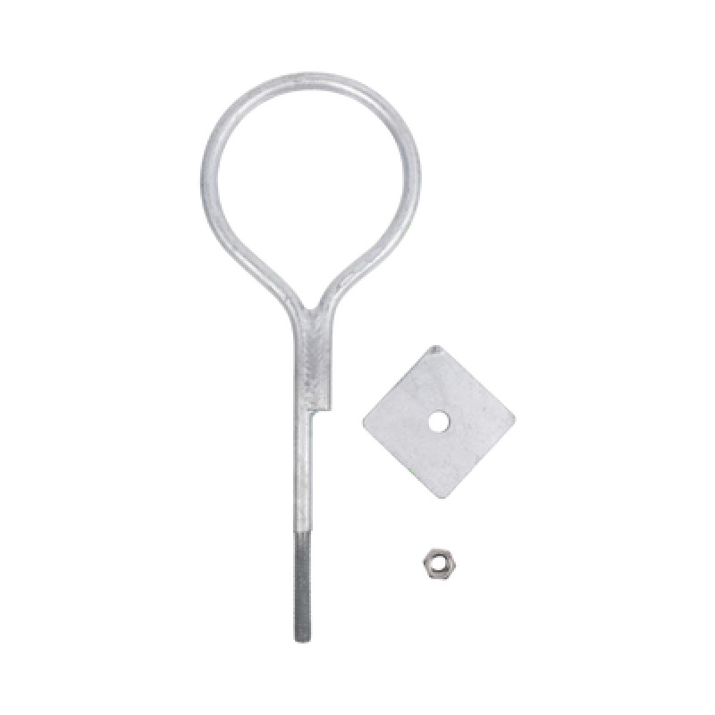 Ancla con Aro largo 40 cm de 1/2 de espesor para Losa o Pared Galvanizado por Inmersión