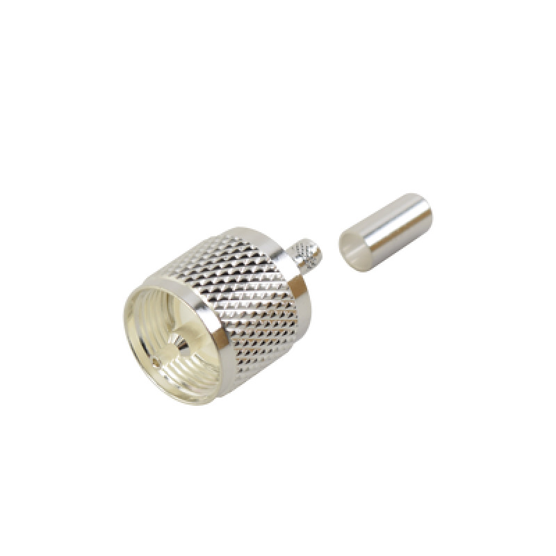 Conector UHF Macho PL259 de anillo plegable para cables RG58/U RG142/U