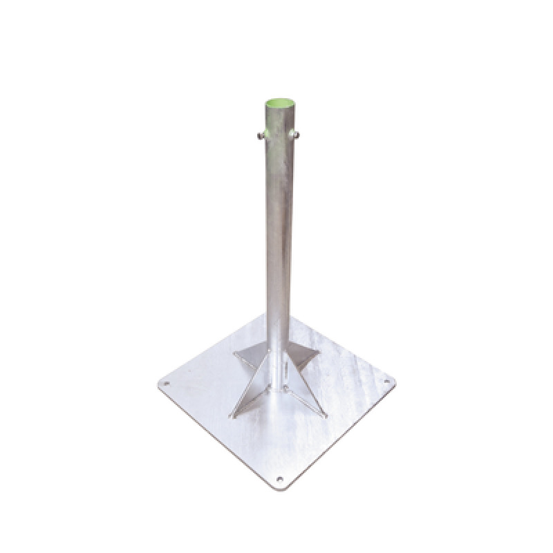 Base para Mástil Hasta 2 con Opresores Base de 50 x 50 cm y Tubo de 80 cm Ced 30 Galv Inmersión image 3
