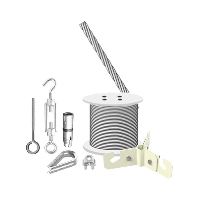 Kit  de Sujeción de Mástil de 6 Metros a Piso de Concreto