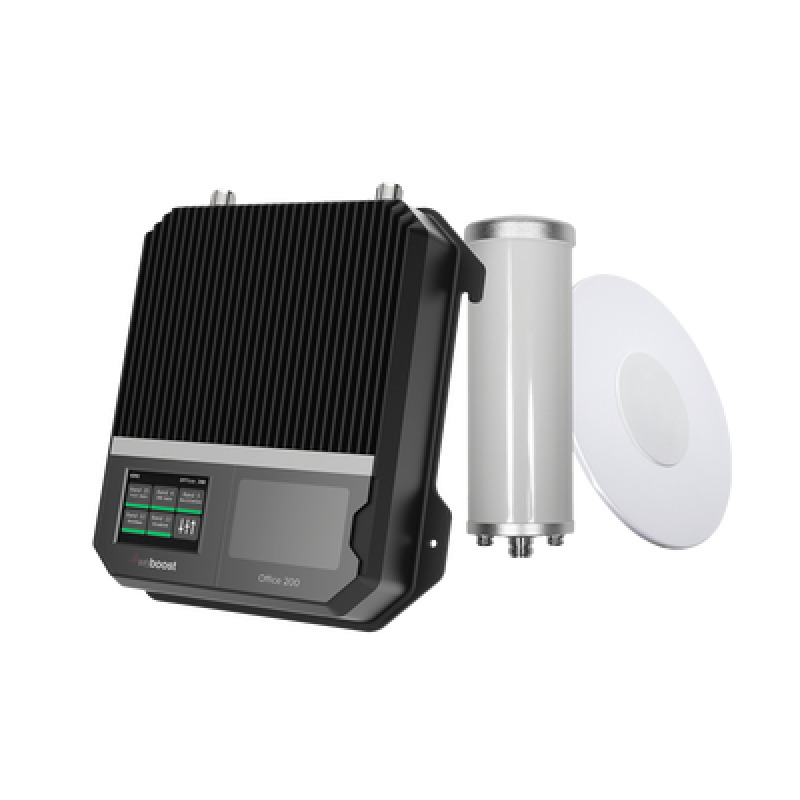 KIT Amplificador de señal celular 4G LTE 3G y VOZ Especial para cubrir áreas de hasta 4300 Metros Cuadrados por ser de grado comercial e industrial Soporta múltiples operadores tecnologías y usuarios