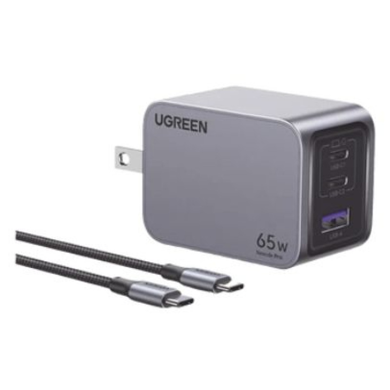 Cargador de 65W serie Nexode Pro | 3 Puertos de Carga Rápida | 2 USBC | 1 USBA | Tecnología GaNInfinity | PD31 de 65W / QC40 | Tecnología de Protección Térmica | Optimiza la Carga | Caja de Aluminio | Incluye Cable U image 4