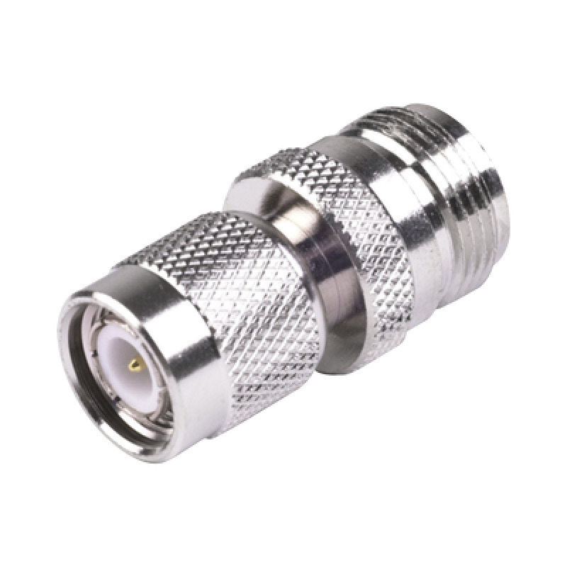 Adaptador en Línea de Conector TNC Macho a N Hembra Níquel/ Oro/ Teflón
