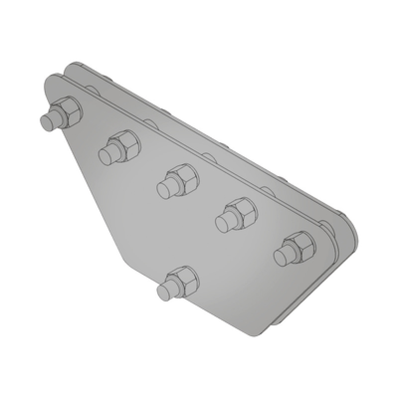 Placas igualadoras con tornillería y separadores para 5 retenidas Galvanizado en inmersión 20x20x50 cm image 3