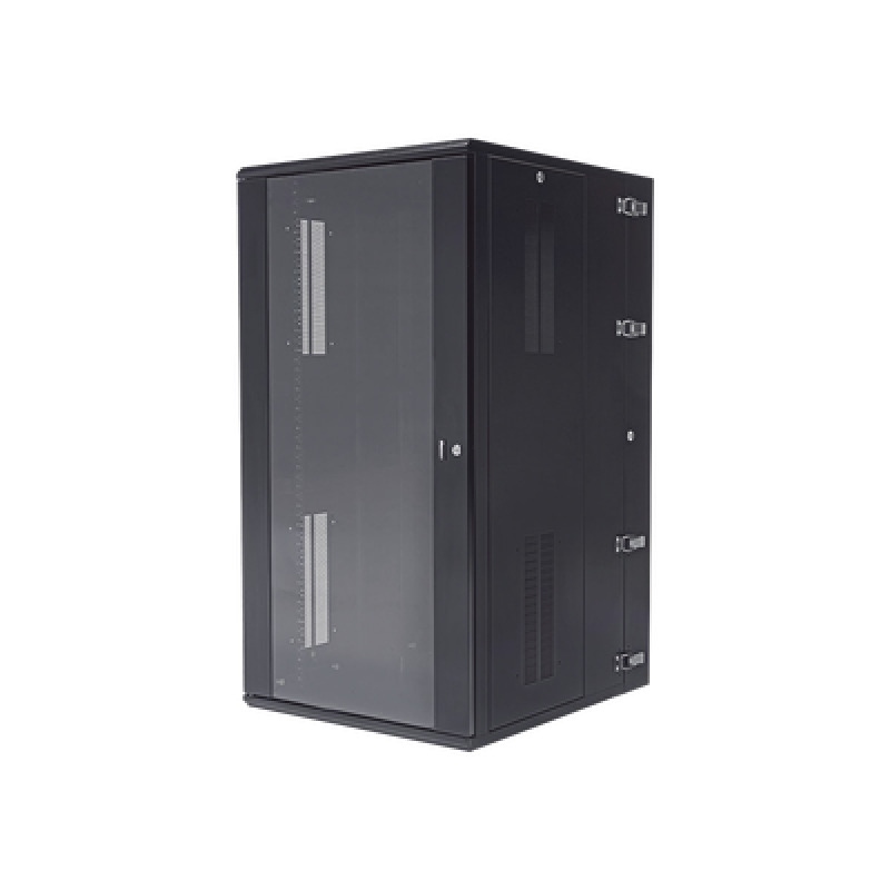 Gabinete PanZone de Montaje en Pared de 19in Puerta con Ventana de Seguridad 26 UR 762mm de Profundidad Color Negro image 2