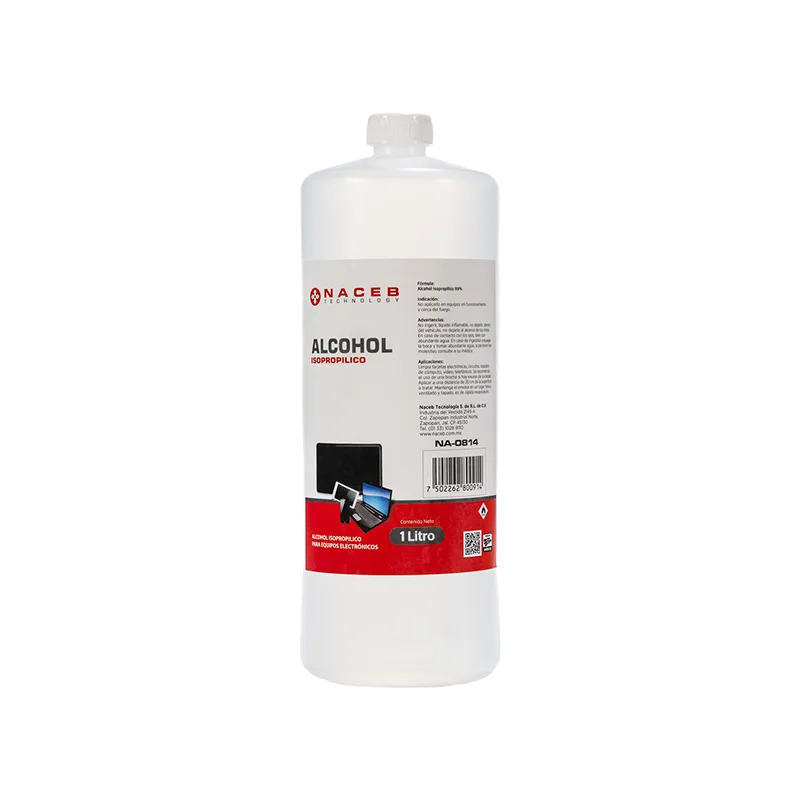 ALCOHOL ISOPROPILICO NACEB (NA-0814) LIMPIEZA,COMPPUTADORAS,ELECTRONICOS,1 LITRO