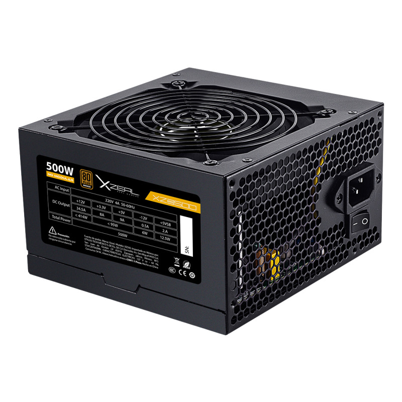 FUENTE DE PODER XZEAL (XZPS500B) XZ500, 500W, ATX, 80 PLUS BRONCE, NO MODULAR, NEGRO image 3