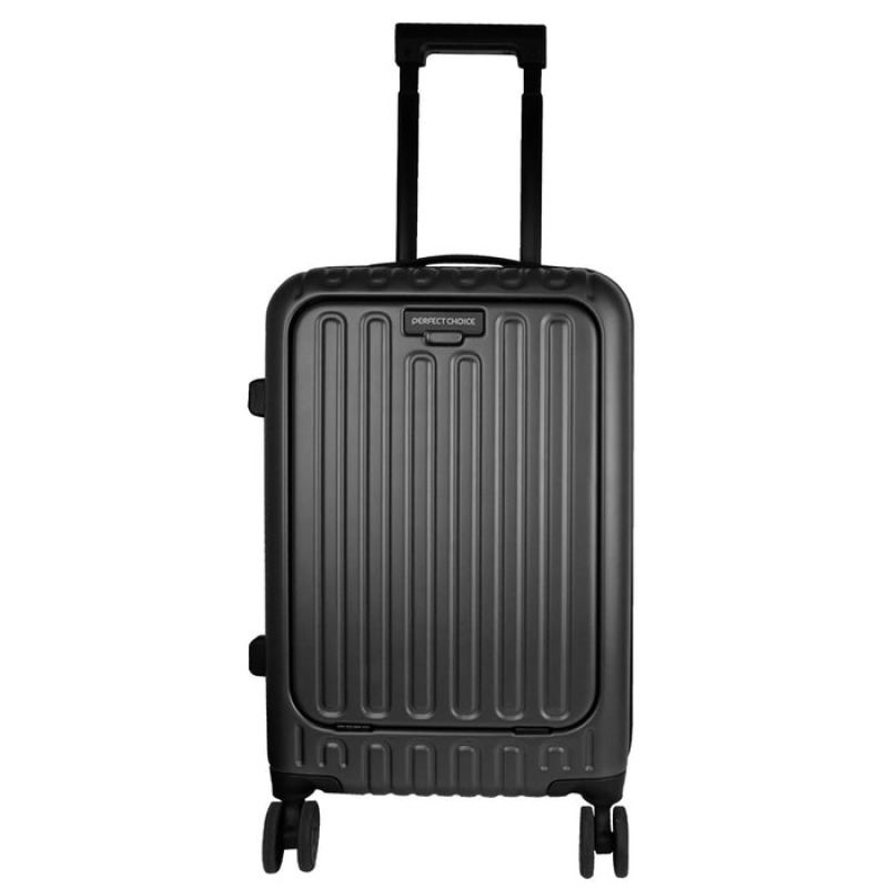 MALETA RIGIDA ROTACION 360 GRADOS EN RUEDAS CON TROLLEY PERFECT CHOICE AIRLY - GRIS