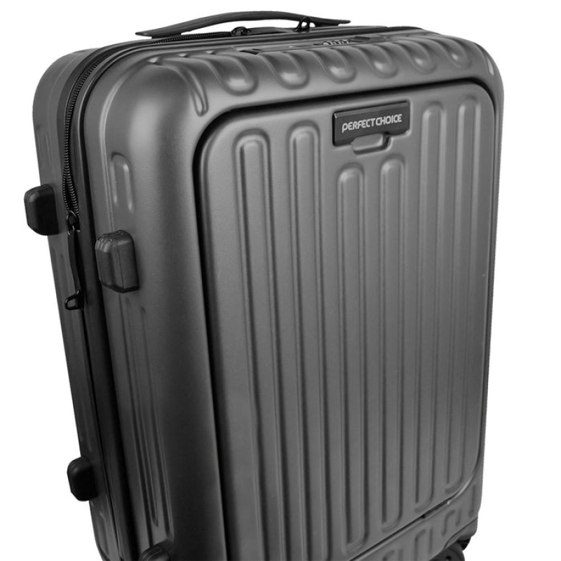 MALETA RIGIDA ROTACION 360 GRADOS EN RUEDAS CON TROLLEY PERFECT CHOICE AIRLY - GRIS image 9