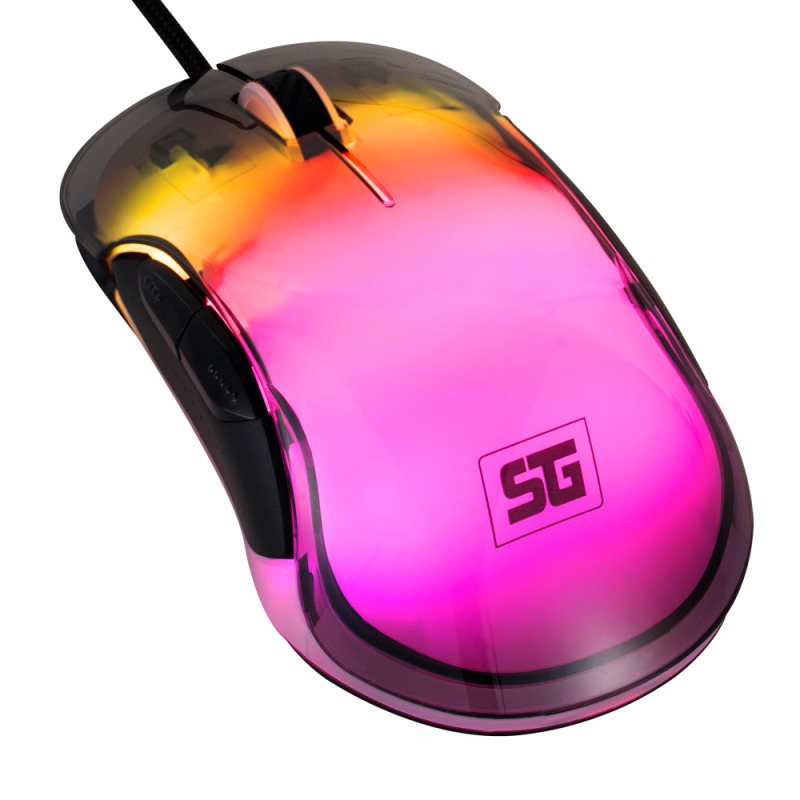 MOUSE VORAGO START THE GAME MO-505 ALAMBRICO RGB NEON HASTA 7,200 DPIS USB TRASPARENTE image 5