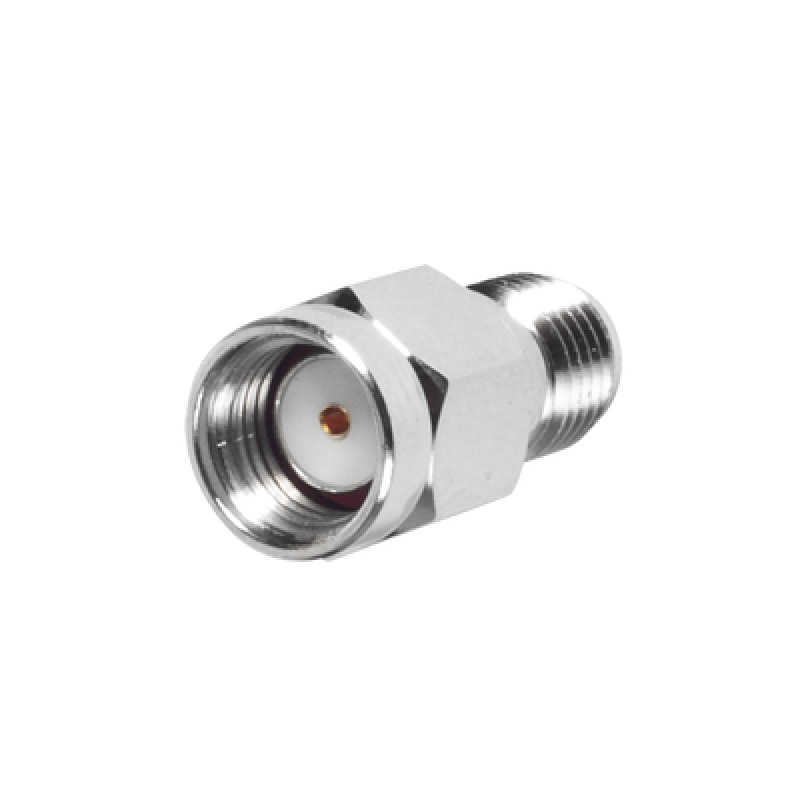 Adaptador en Línea de Conector SMA Macho Inverso a SMA Hembra Níquel/ Oro/ Teflón