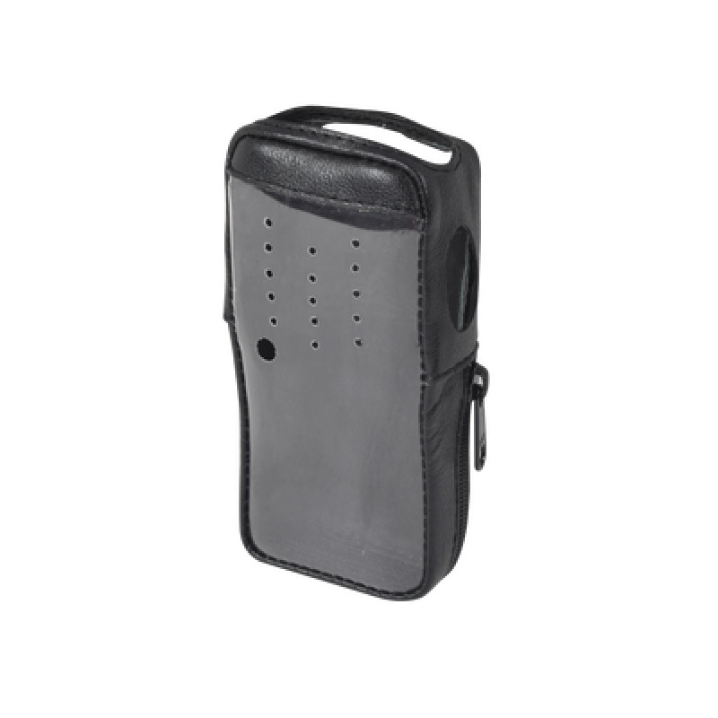 Funda de Piel Reforzada Versión 2 de Fácil Acceso y Cubierta Frontal de Plástico Transparente para los Radios TK2000KV2 TK3000KV2