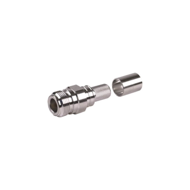 Conector N Hembra Plegable con Pin Cautivo para cables RG8 LMR400