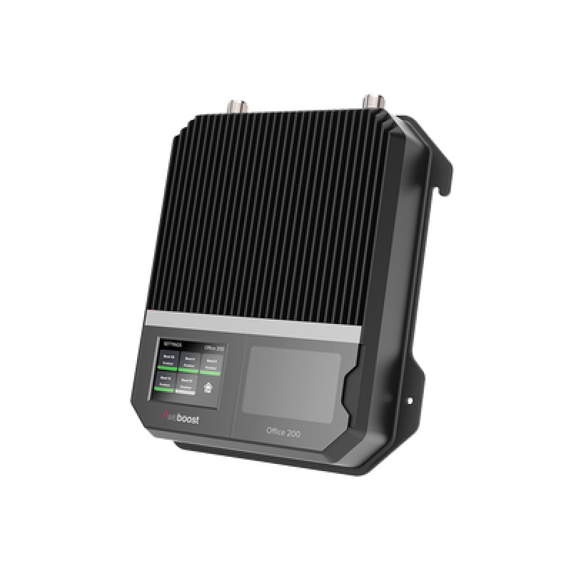 Amplificador Office 200 para 4G 3G 2G y llamada VoLTE y convencional Especial para personalizarlo con antenas cables y accesorios de acuerdo al requerimiento de la instalación Puede cubrir áreas de hasta 4300 Metros Cuadrados