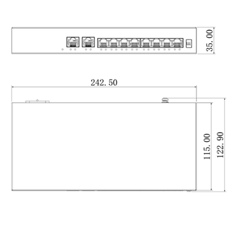 DAHUA SF1010LP - Switch PoE de 10 Puertos Fast Ethernet/ 8 Puertos PoE 10/100 / 65 Watts Totales / 2 Puertos Uplink RJ-45/ PoE watchdog/ Hasta  250 metros/ Switching 12 Gbps/ Protección Contra Descargas/ #LoNuevo image 4