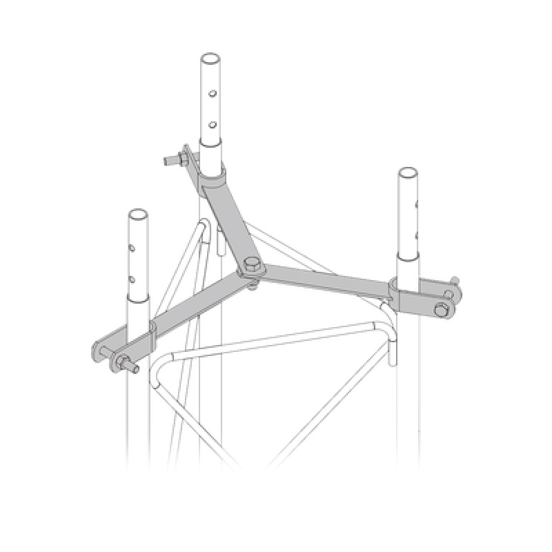 Brida para sujeción de retenida compatible con tramos STZ35 Galvanizado electrolítico image 2