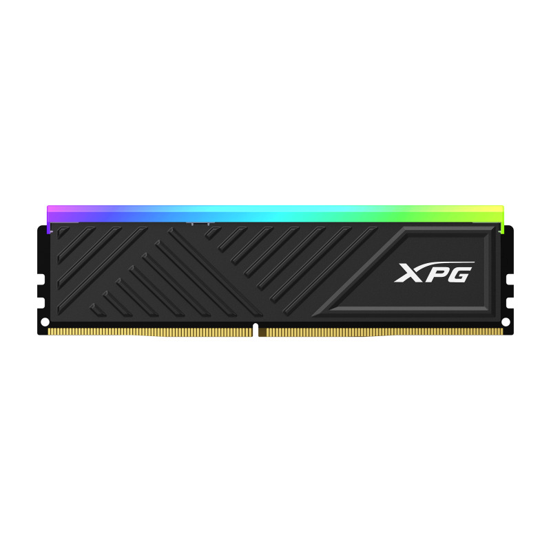 MEMORIA XPG SPECTRIX D35G UDIMM DDR4 8GB PC4-25600 3200MHZ CL16 288PIN 1.35V RGB CON DISIPADOR PC/GAMER COLOR NEGRO (AX4U32008G16A-SBKD35G)