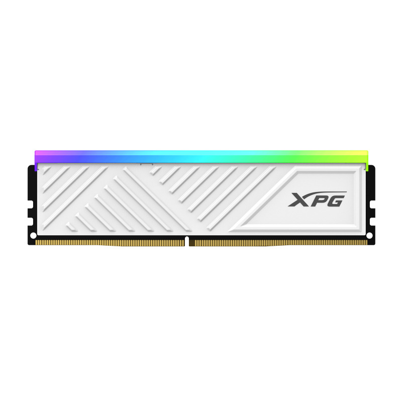 MEMORIA XPG SPECTRIX D35G UDIMM DDR4 8GB PC4-25600 3200MHZ CL16 288PIN 1.35V RGB CON DISIPADOR PC/GAMER COLOR BLANCO (AX4U32008G16A-SWHD35G)