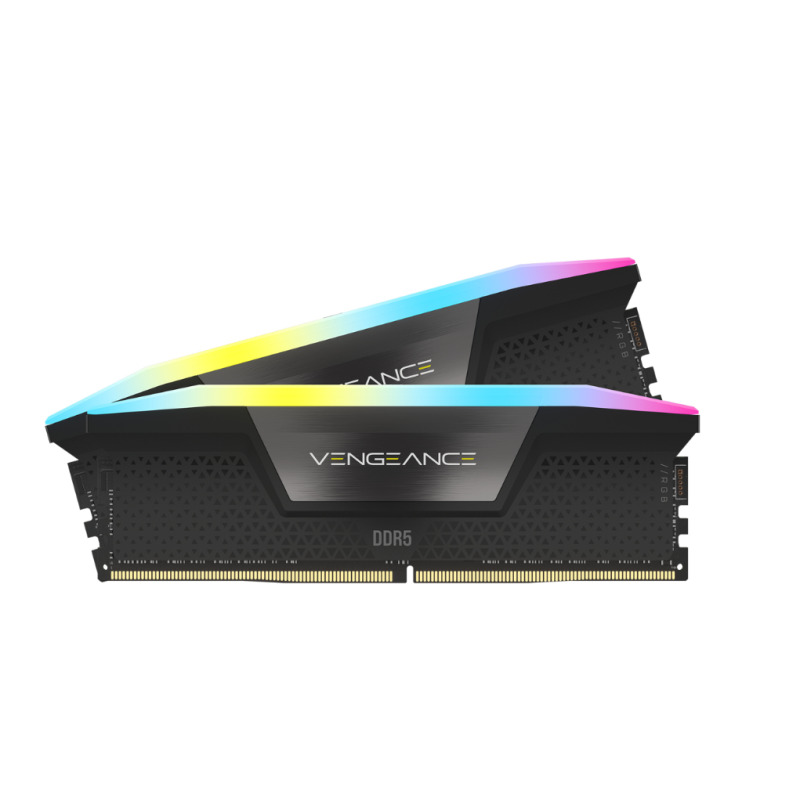 MEMORIA RAM CORSAIR DDR5  VENGEANCE RGB  64GB  DIMM (2 X 32GB)  5200 MHZ C40  BLACK 