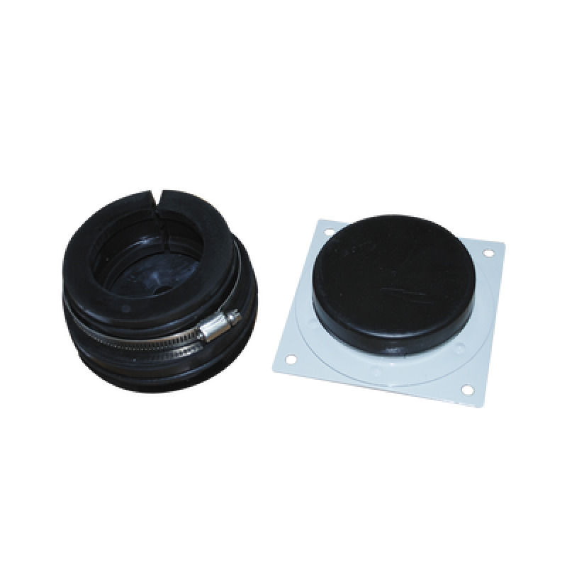 Placa y goma pasamuro para cable coaxial de 1/2