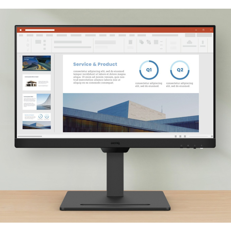 MONITOR LED BENQ GW2490T 24" ROTABLE FULL HD 16:9-60.5CM 1920X1080 16.7 MILLONES DE COLORES 5MS ALTAVOCES HDMI VGA DISPLAY PORT image 2