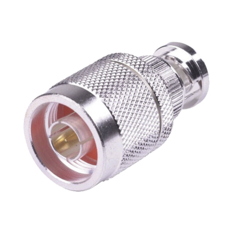 Adaptador en Línea de Conector N Macho a BNC Macho Plata/ Oro/ Teflón