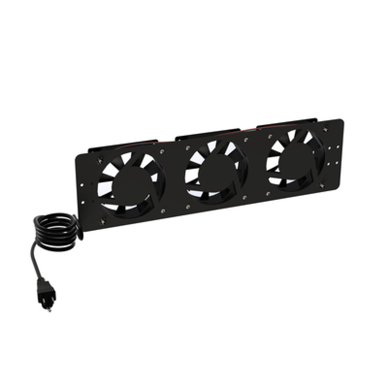 Kit de 3 Ventiladores 110 Vca 12 x 12 cm con Clavija para Gabinete de Piso image 2
