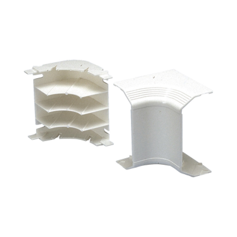 Esquinero interior para uso con canaleta T70 Material PVC Rígido Color Blanco Mate image 3