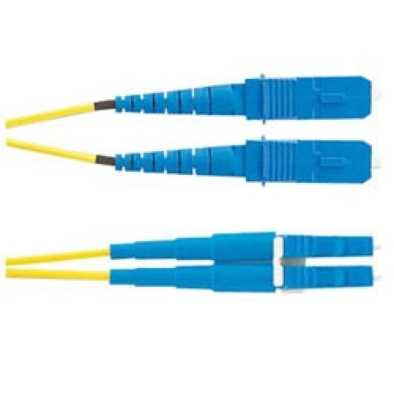 Jumper de Fibra Optica Monomodo 9/125 OS2 LCSC Duplex OFNR Riser Color Amarillo 2 Metros