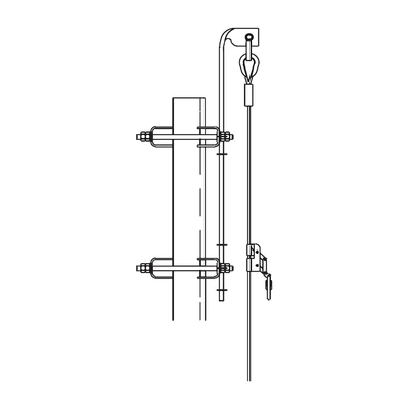 Línea de Vida hasta 579 Metros 190 pies Compatible con línea Super Titan Carro de Seg NO INCLUIDO
