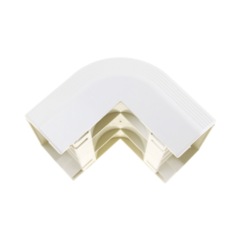 Esquinero exterior para uso con canaleta T70 Material PVC Rígido Color Blanco Mate image 3