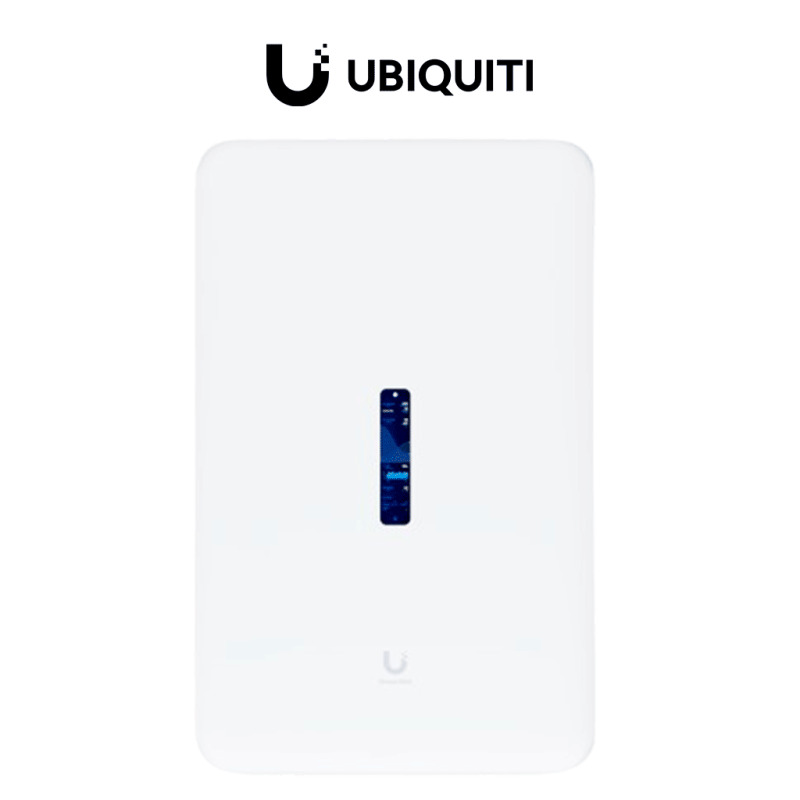 UniFi Dream Wall Machine TODO en uno  Router Security Gateway / Administre todas las aplicaciones UniFid / Switch 17 puertos GbE POE/ WiFi 6 MuMIMO 4x4 / 128 GB SSD interno expandible