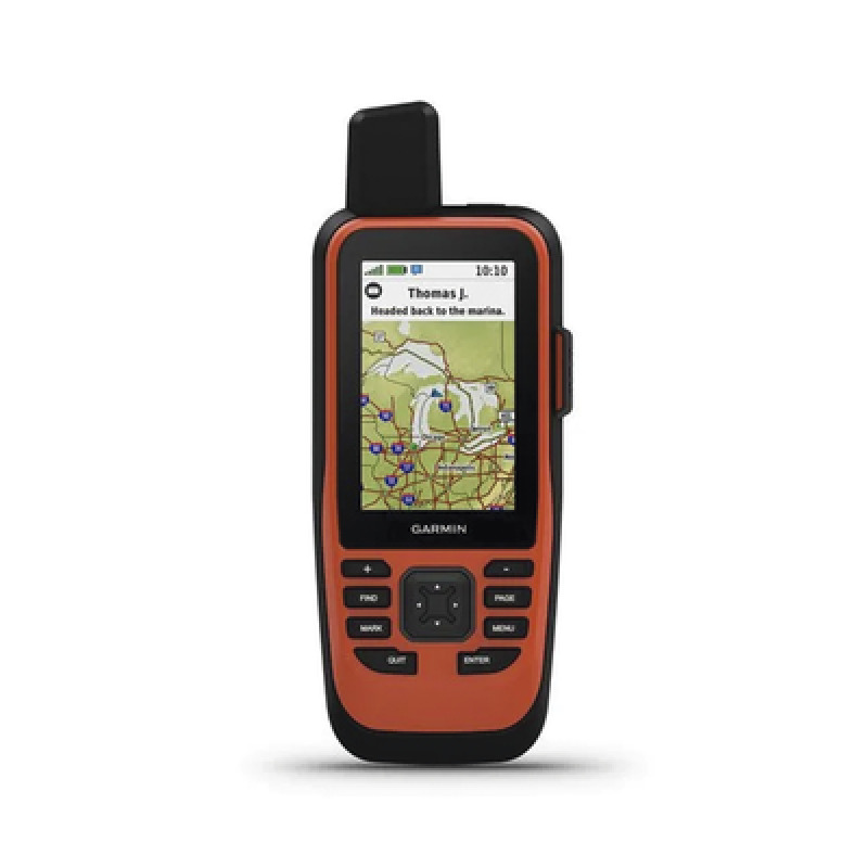 Navegador portátil marino GPSMAP 86i con conexión satelital InReach incluye mapa base precargado y batería interna recargable